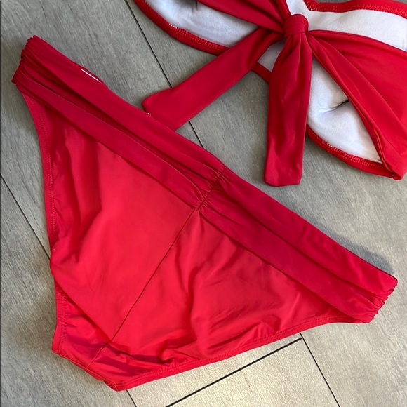 BLUE ROD BEATTIE Coral and Gold Metal Bikini Set, Size 12 - Picture 8 of 11